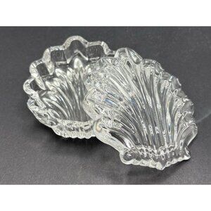 Vintage GORHAM Chantilly 4” Shell Trinket Box -Full Lead Crystal -West Germany